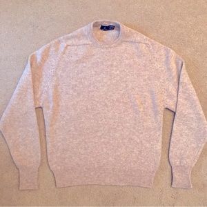Vintage Jockey New Wool Crewneck Sweater Mens Size Large Light Tan Beige
